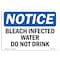 Signmission OSHA Notice, 3.5" Height, Bleach Disinfected Water Do Not Drink Sign, 5" X 3.5", Landscape OS-NS-D-35-L-10364 - alternate 1